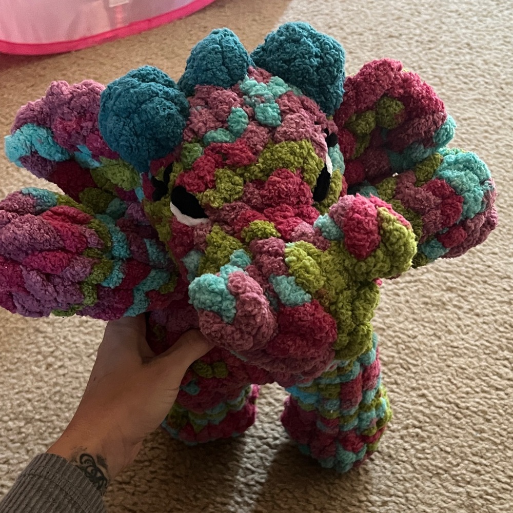 Crochet plush dragon